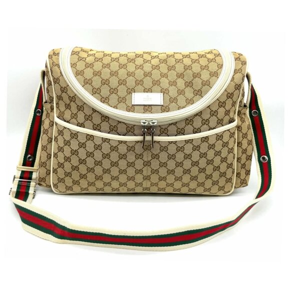 Gucci GG Canvas Sherry Line Beige/Ivory Shoulder Bag 329-050925 - Picture 1 of 16